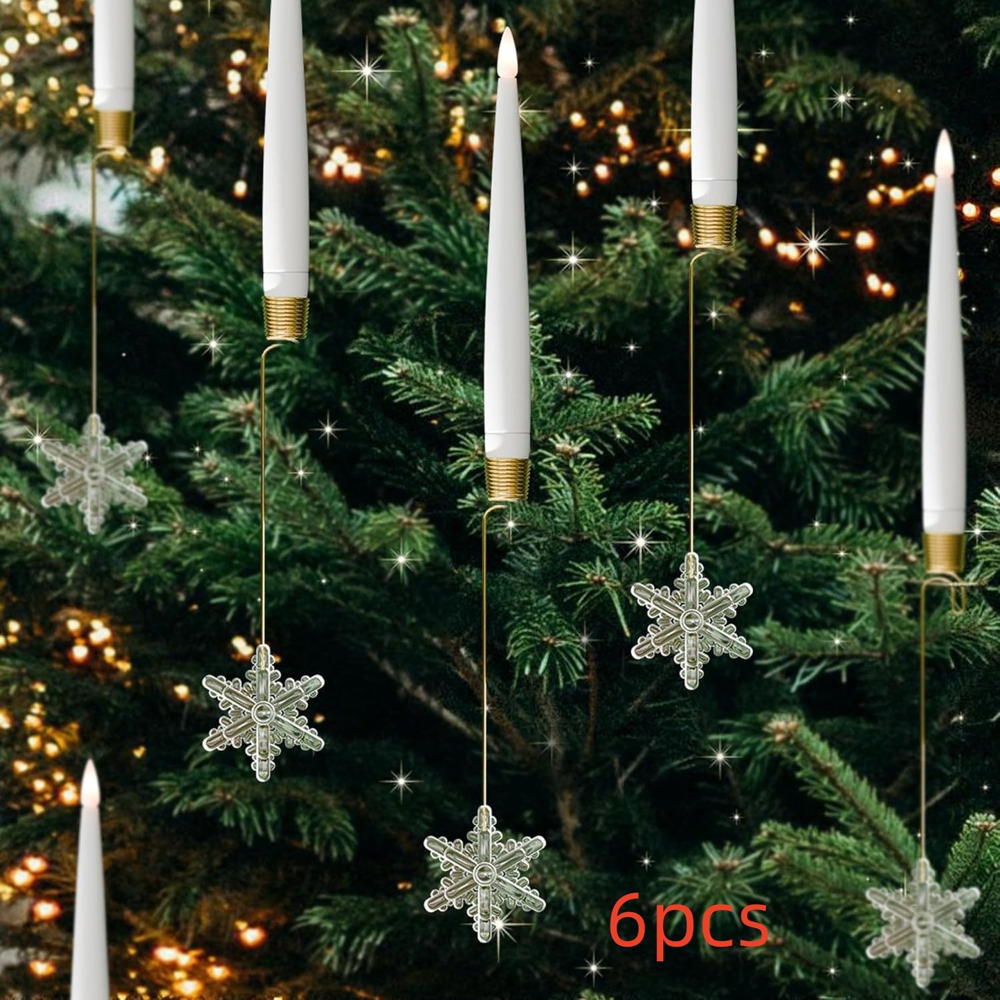 Christmas Candle LED Indoor Holiday Christmas Tree Ornaments Festive Atmosphere Decoration Christmas Pendant