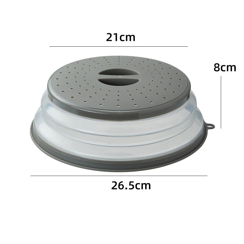 Microwave Splatter Cover Vented For Food With Hook Hole, Splatter Guard & Colander Kitchen Gadget For Food, Meal Prep