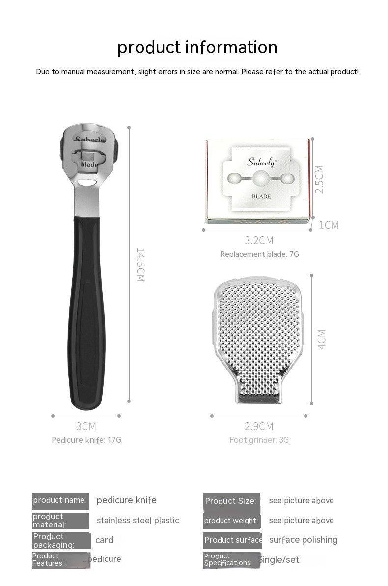 Stainless Steel Foot Scrubber Calluses Removing Stone Household