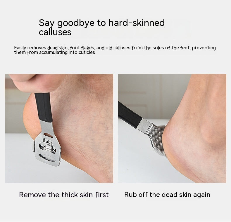 Stainless Steel Foot Scrubber Calluses Removing Stone Household