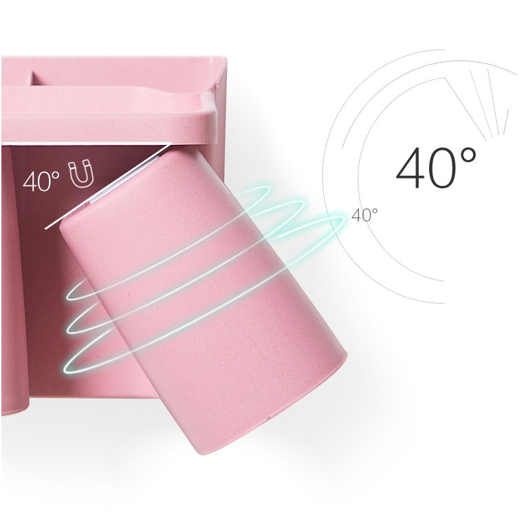 Wall-mounted toothbrush holder