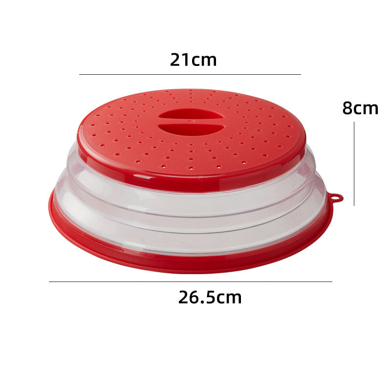 Microwave Splatter Cover Vented For Food With Hook Hole, Splatter Guard & Colander Kitchen Gadget For Food, Meal Prep