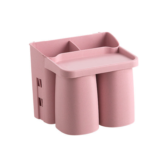 Wall-mounted toothbrush holder