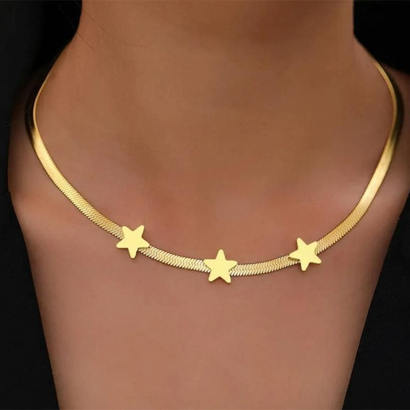 Gothic Stainless Steel Snake Chain Choker – Statement Necklace for Women