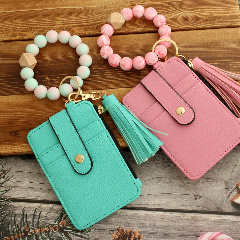 European And American Document Package Folded Card Holder Silica Gel Bracelet
