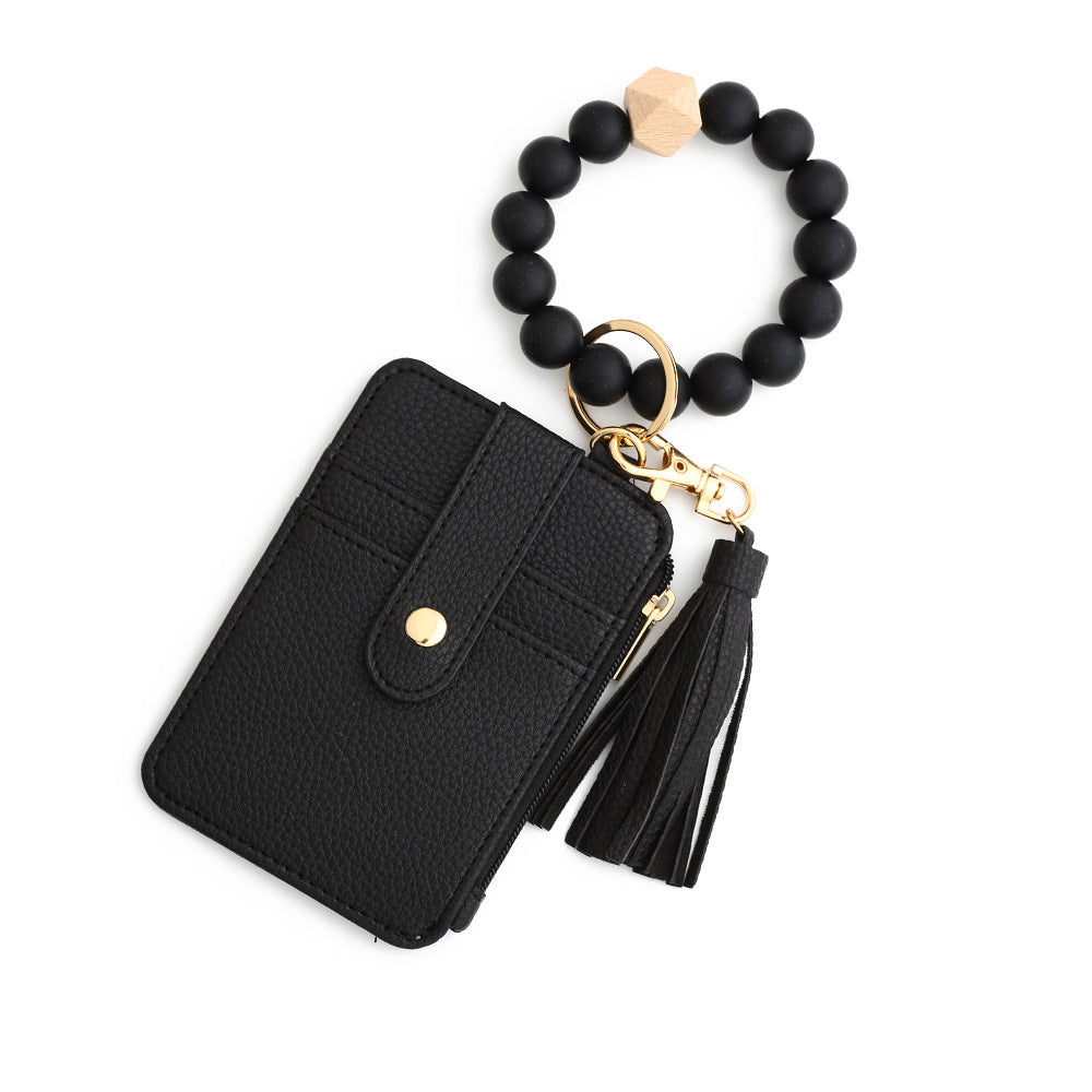 European And American Document Package Folded Card Holder Silica Gel Bracelet