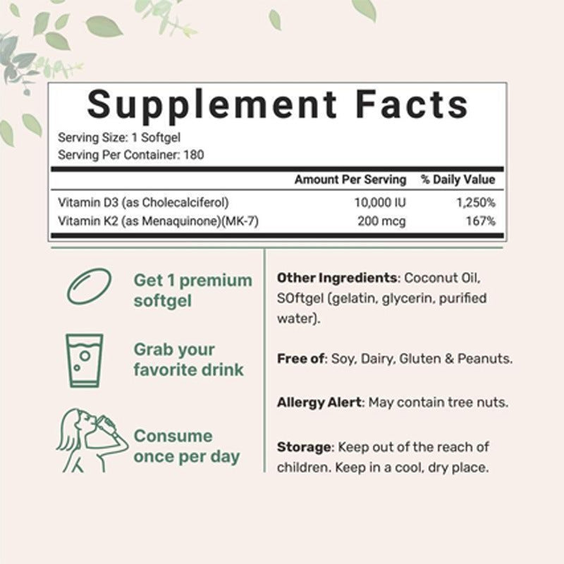 Vitamin D3k2 Softgels