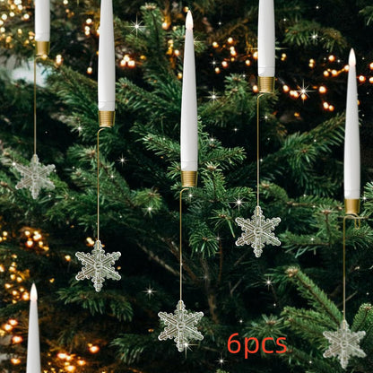 Christmas Candle LED Indoor Holiday Christmas Tree Ornaments Festive Atmosphere Decoration Christmas Pendant
