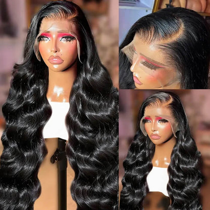 13x4 Lace Front Human Hair Wigs Natural Color Body Wave Density 8-16 inches