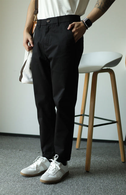 Slim Fit Men's Business Casual Wear----Casual Business Men's Slim-fit Cropped Trousers/Pants