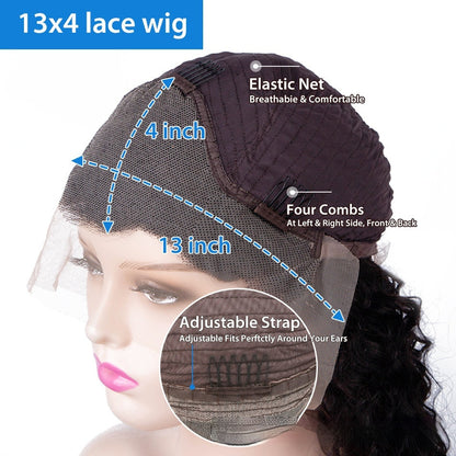 Ginger Body Wave Lace Front Wig In Stock Orange Big Wave Lace Headgear- Human hair- 8- 32inches