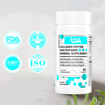 Collagen,Vitamin&Mineral,ContainsVitamin D3,VitaminC, Probiotics,Vitamin E,Vitamin B &Multivitamin Healthcare Edible 60 Count