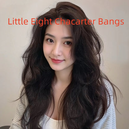 Great quality Long Curly Full Human Hair Full-head Wig