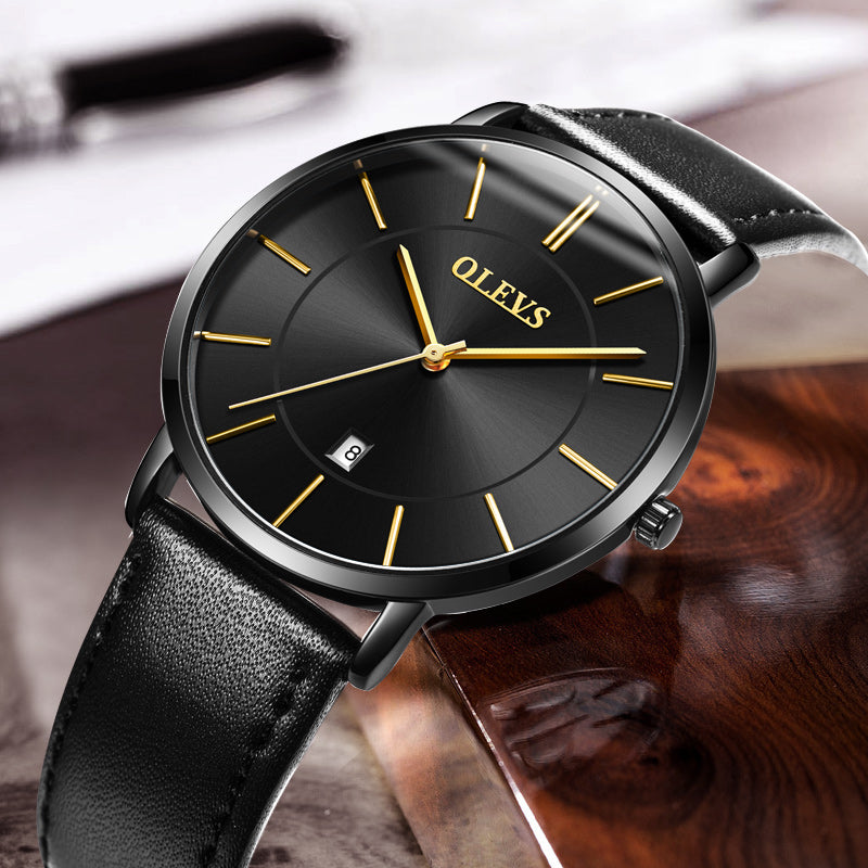 Fashion Casual Watch Men Luxury Brand Men's Watches Leather Sport Waterproof Auto Date Quartz Wristwatch