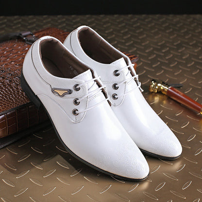 Formal Men's Dress Shoes Genuine Leather Black Luxury Wedding Shoes Men Flats Office Oxfords