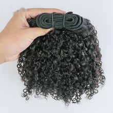 4mm Curly Human Hair Weft- 10-28 inches