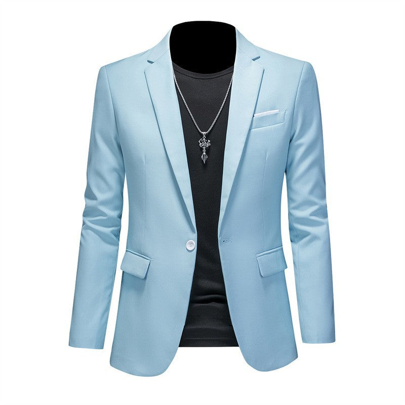 Navy Slim Fit Casual Business Jacket----Business Casual Fashion Suit Jacket Slim Fit