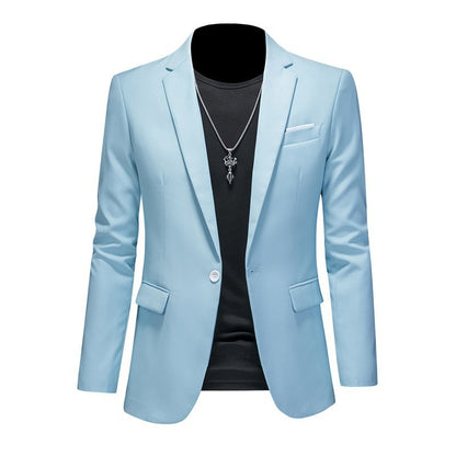 Navy Slim Fit Casual Business Jacket----Business Casual Fashion Suit Jacket Slim Fit