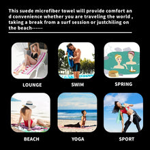 Quick-drying Double-sided Velvet Beach Towel Adult Bath Towel Portable Beach Travel Sports Swimming Non-stick Sand