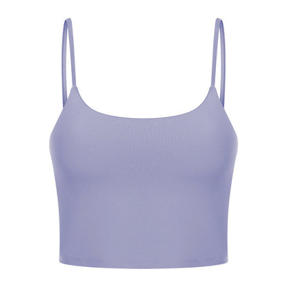 Sexy Beautiful Back Yoga Wear Gathers Gym Camisole