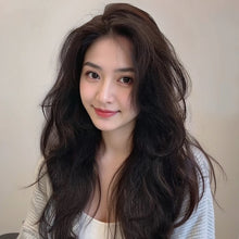 Great quality Long Curly Full Human Hair Full-head Wig