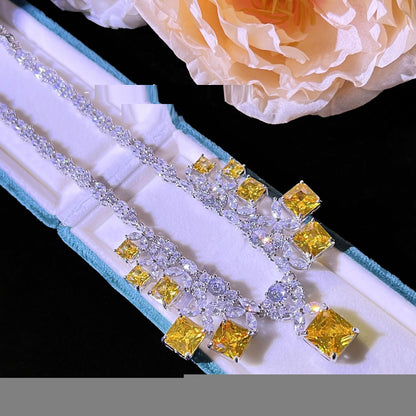 Luxury Diamond Evening Necklace Fine Jewelry Designer Model