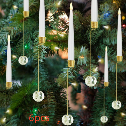 Christmas Candle LED Indoor Holiday Christmas Tree Ornaments Festive Atmosphere Decoration Christmas Pendant