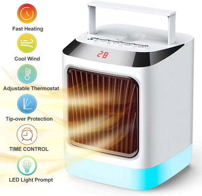 Colorful night light mini hot air blower