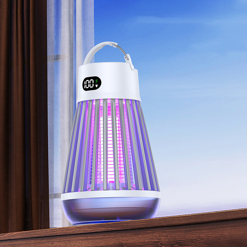 Digital Display Mosquito Killer Lamp Electric Shock Mosquito Trap Light Radiation-less Insect Repellent Trap For Bedroom Outdoor Summer Gadgets