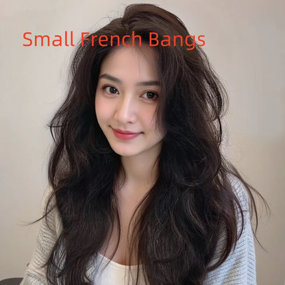 Great quality Long Curly Full Human Hair Full-head Wig