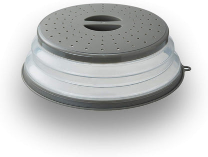 Microwave Splatter Cover Vented For Food With Hook Hole, Splatter Guard & Colander Kitchen Gadget For Food, Meal Prep