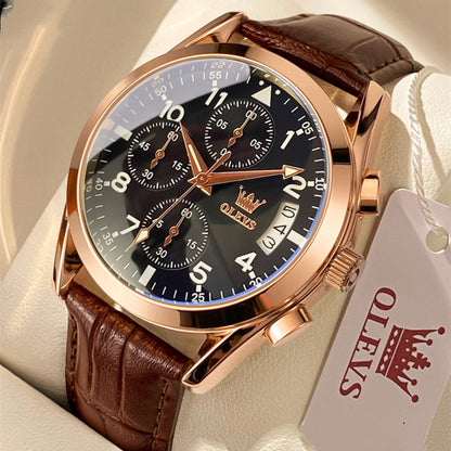 OLEVS Luxury Men's Watches Waterproof Luminous Quartz