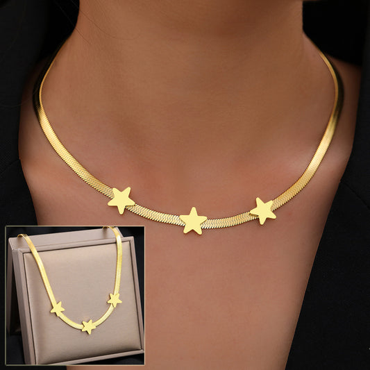 Gothic Stainless Steel Snake Chain Choker – Statement Necklace for Women