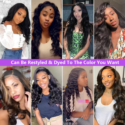 Inch Body Wave Lace Front Human Hair Wigs Peruvian Look 8-36 inches