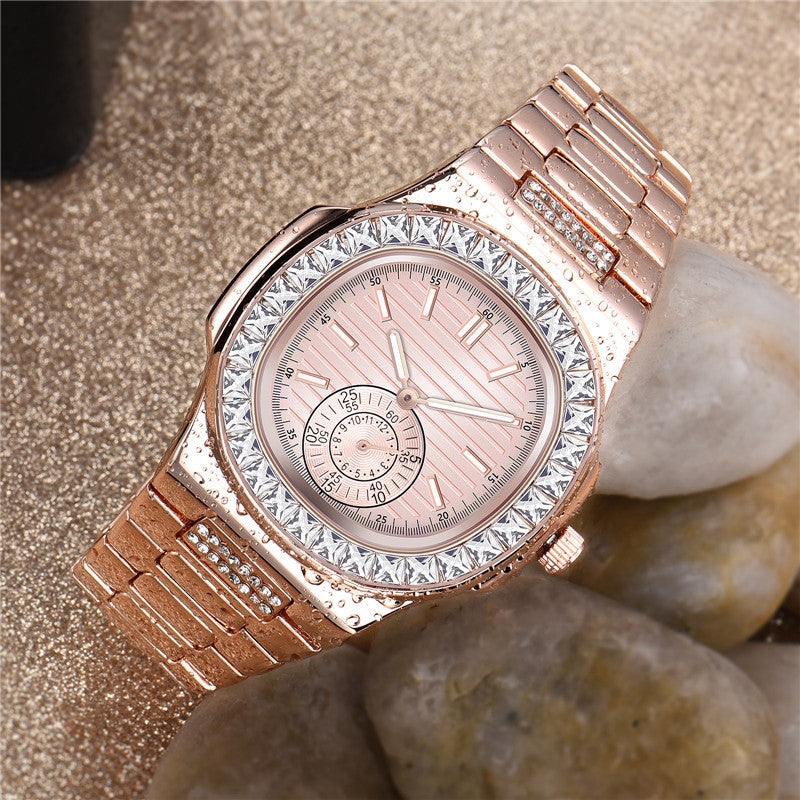 Men's Fashion Alloy Luxury Brand Diamond Gifts Watches