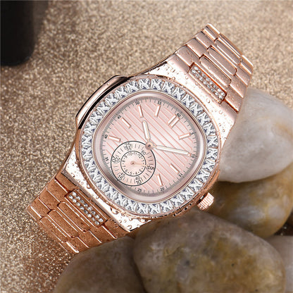 Men's Fashion Alloy Luxury Brand Diamond Gifts Watches