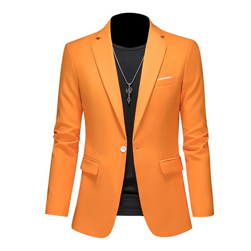 Navy Slim Fit Casual Business Jacket----Business Casual Fashion Suit Jacket Slim Fit