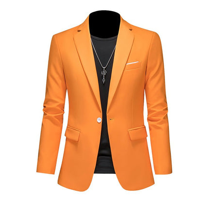 Navy Slim Fit Casual Business Jacket----Business Casual Fashion Suit Jacket Slim Fit