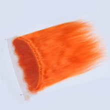 Color Human Hair Curtain Orange Hair Curtain- 100% human hair