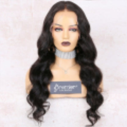 13x5 Lace Front Body Wave Middle Part Human Hair Wig Natural Color Density 12-22 inches