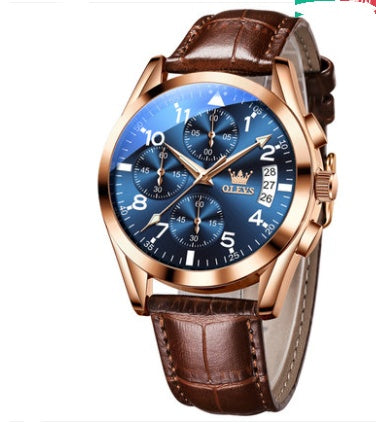 OLEVS Luxury Men's Watches Waterproof Luminous Quartz