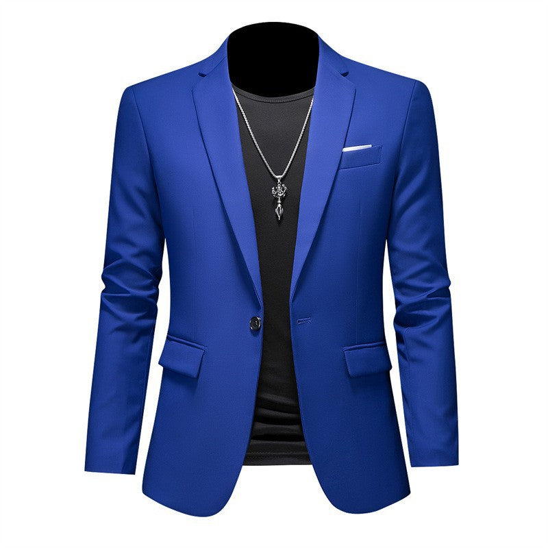 Navy Slim Fit Casual Business Jacket----Business Casual Fashion Suit Jacket Slim Fit