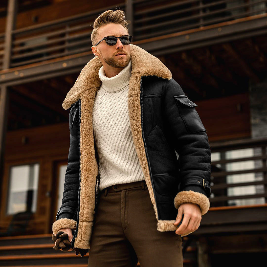 Winter Jacket Men's Military Fleece Warm Jackets Male Fur Collar Coats Army Tactical Jacket