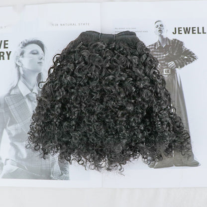 4mm Curly Human Hair Weft- 10-28 inches