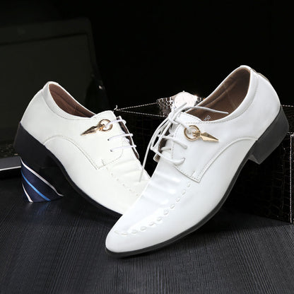Formal Men's Dress Shoes Genuine Leather Black Luxury Wedding Shoes Men Flats Office Oxfords