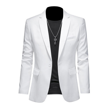 Navy Slim Fit Casual Business Jacket----Business Casual Fashion Suit Jacket Slim Fit