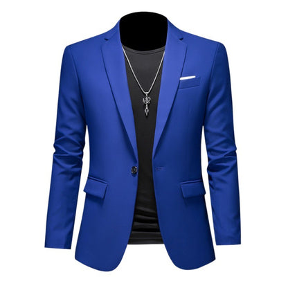 Navy Slim Fit Casual Business Jacket----Business Casual Fashion Suit Jacket Slim Fit