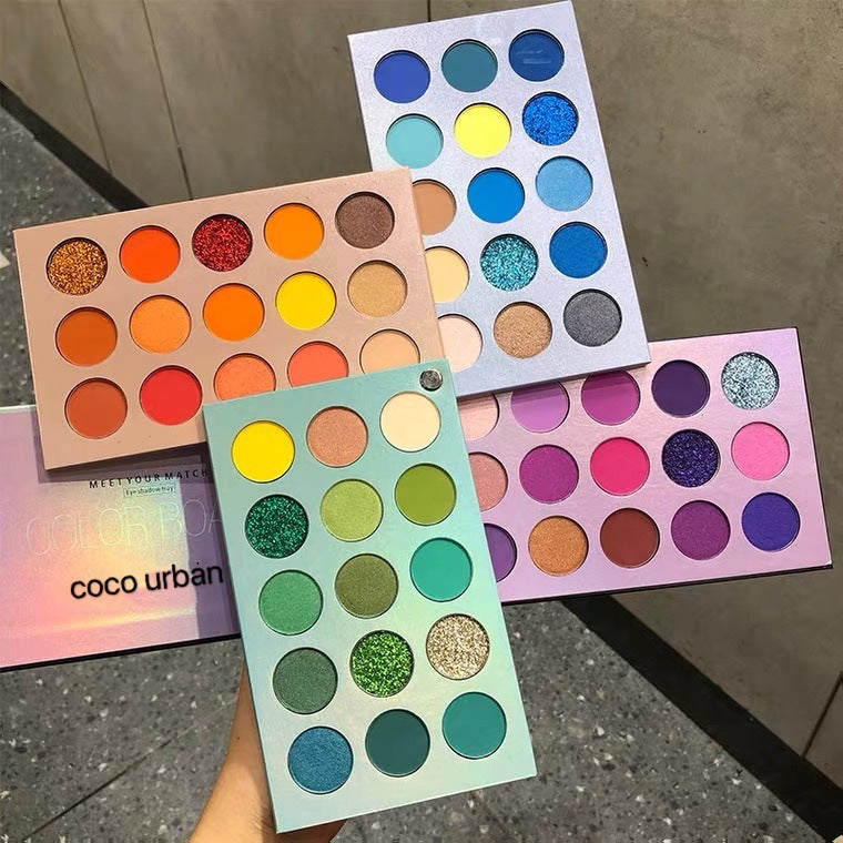 60-color Rotating Eyeshadow Palette Pearly Matte Glitter Easy To Color---Rotating eyeshadow palette--60 colors