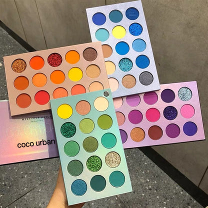 60-color Rotating Eyeshadow Palette Pearly Matte Glitter Easy To Color---Rotating eyeshadow palette--60 colors