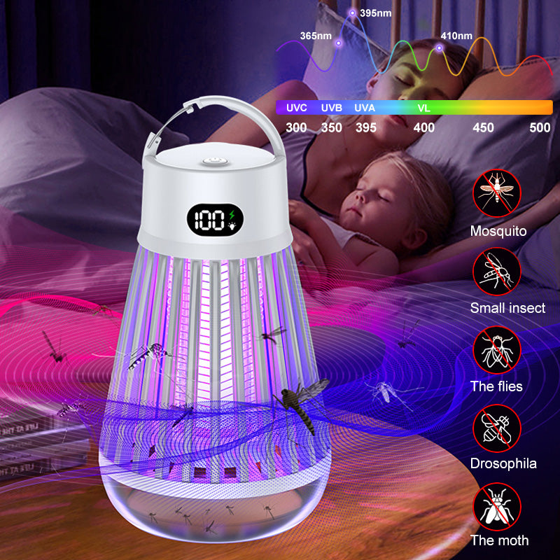 Digital Display Mosquito Killer Lamp Electric Shock Mosquito Trap Light Radiation-less Insect Repellent Trap For Bedroom Outdoor Summer Gadgets